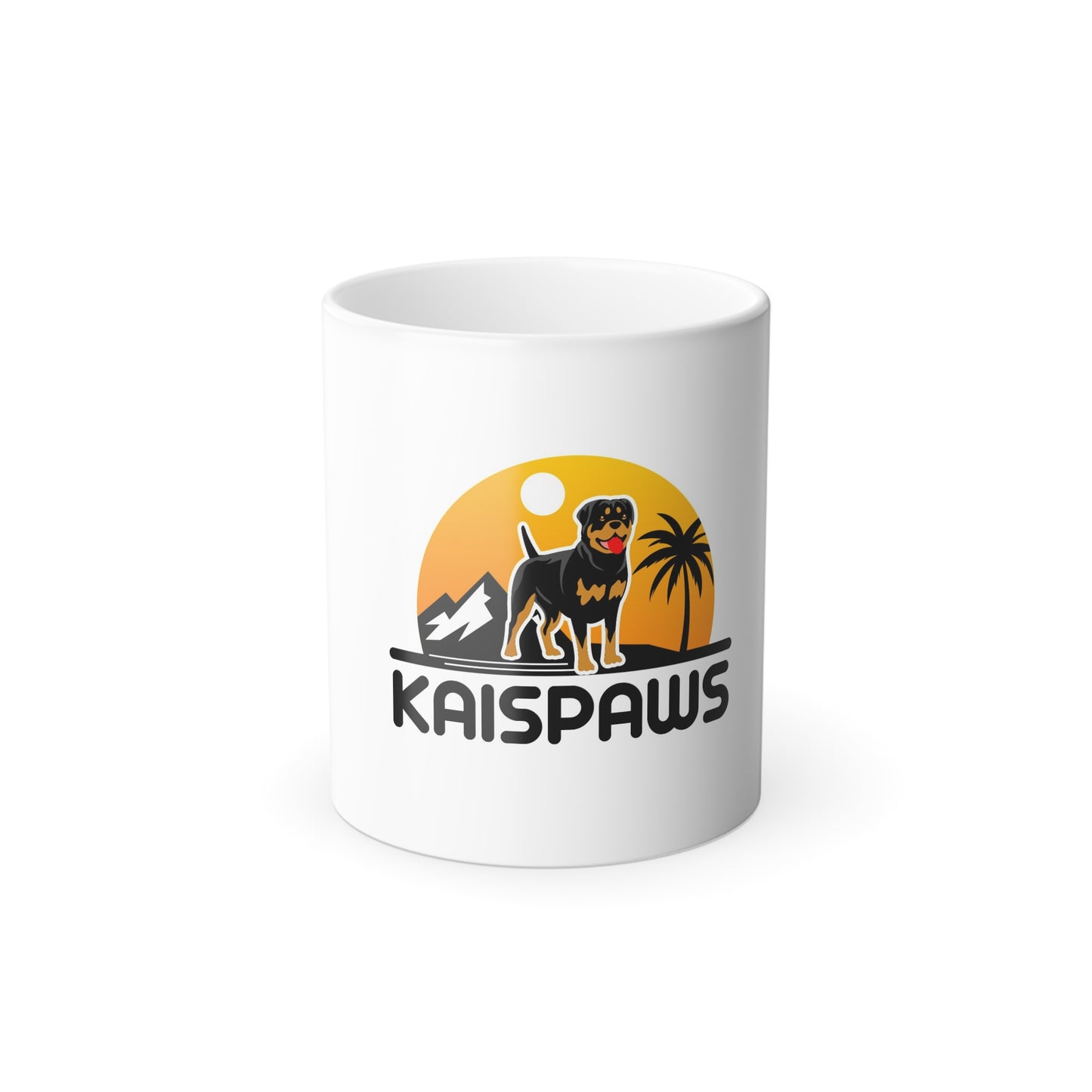 Color Morphing Mug 'KaisPaws' Design - Perfect Pet Lover Gift