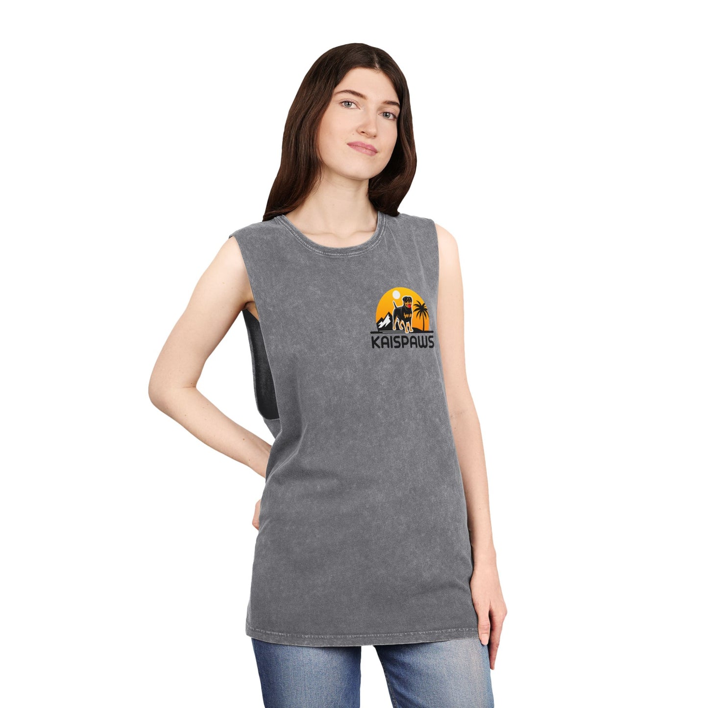 Men's & Ladies Stonewash Tank Top – 'KAISPAWS & RV' logo