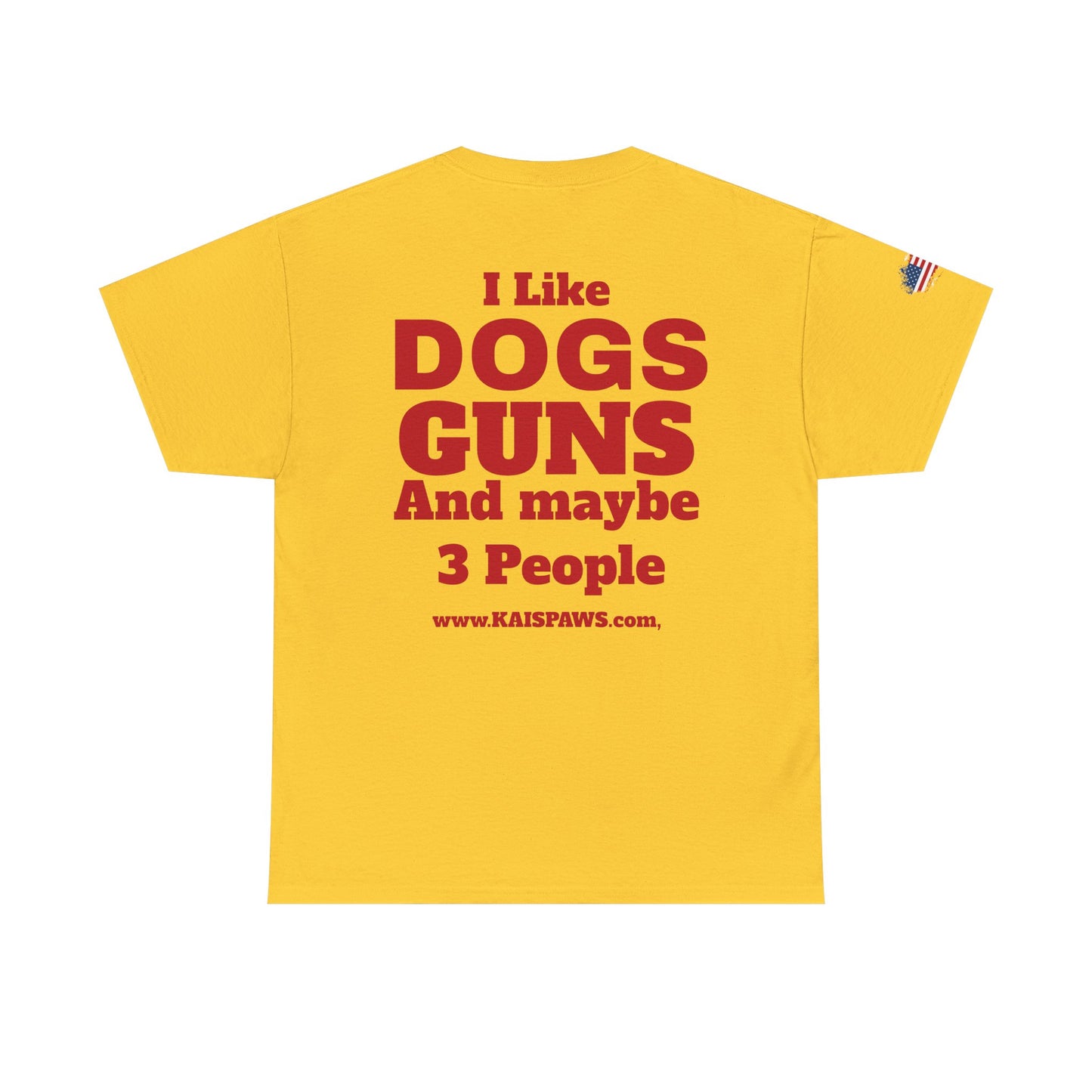 Men's Heavy Cotton Tee with Fun Dog & Gun Quote, Casual Daily Wear, Gift for Dog Lovers, Funny Tee, Comfortable Cotton Shirt