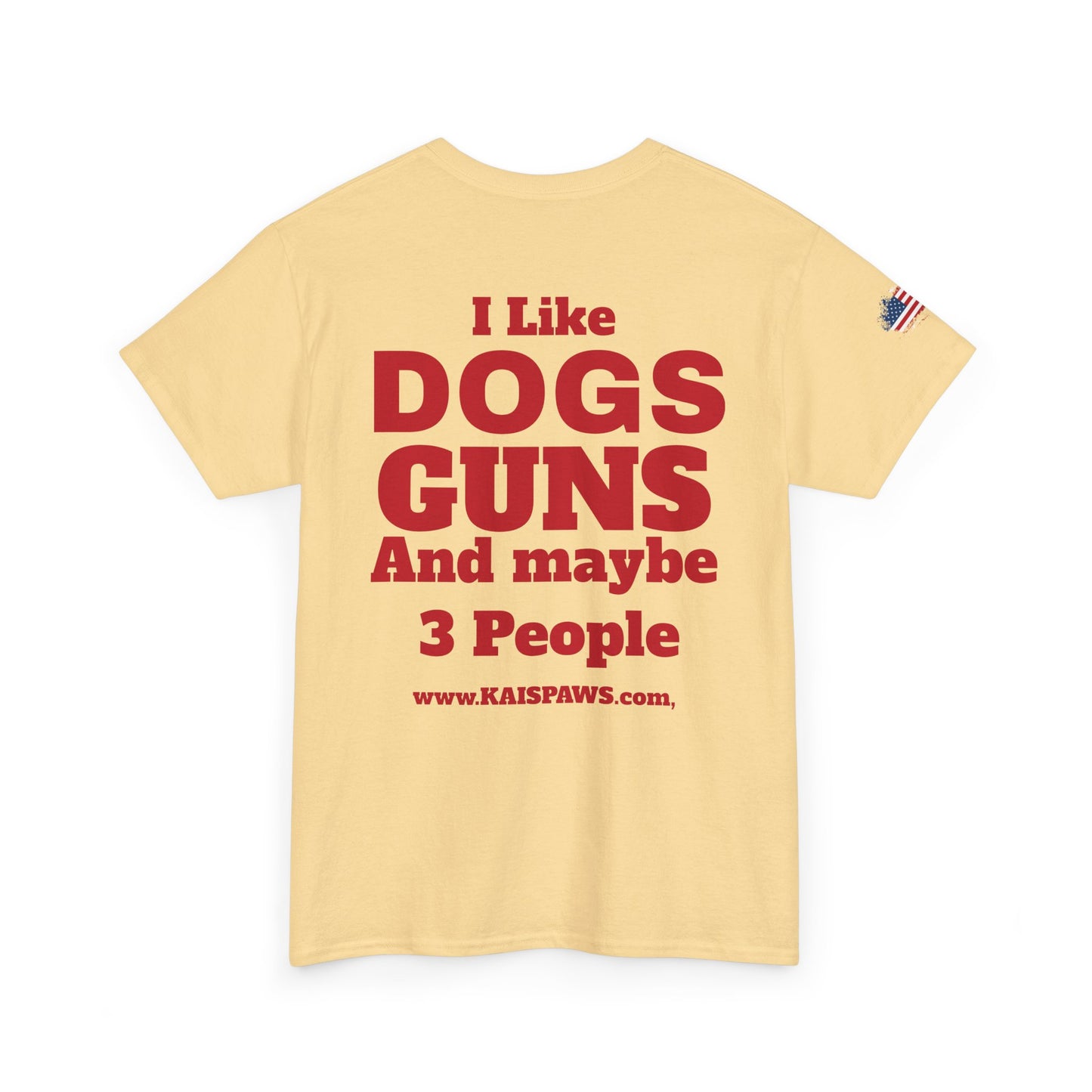 Men's Heavy Cotton Tee with Fun Dog & Gun Quote, Casual Daily Wear, Gift for Dog Lovers, Funny Tee, Comfortable Cotton Shirt