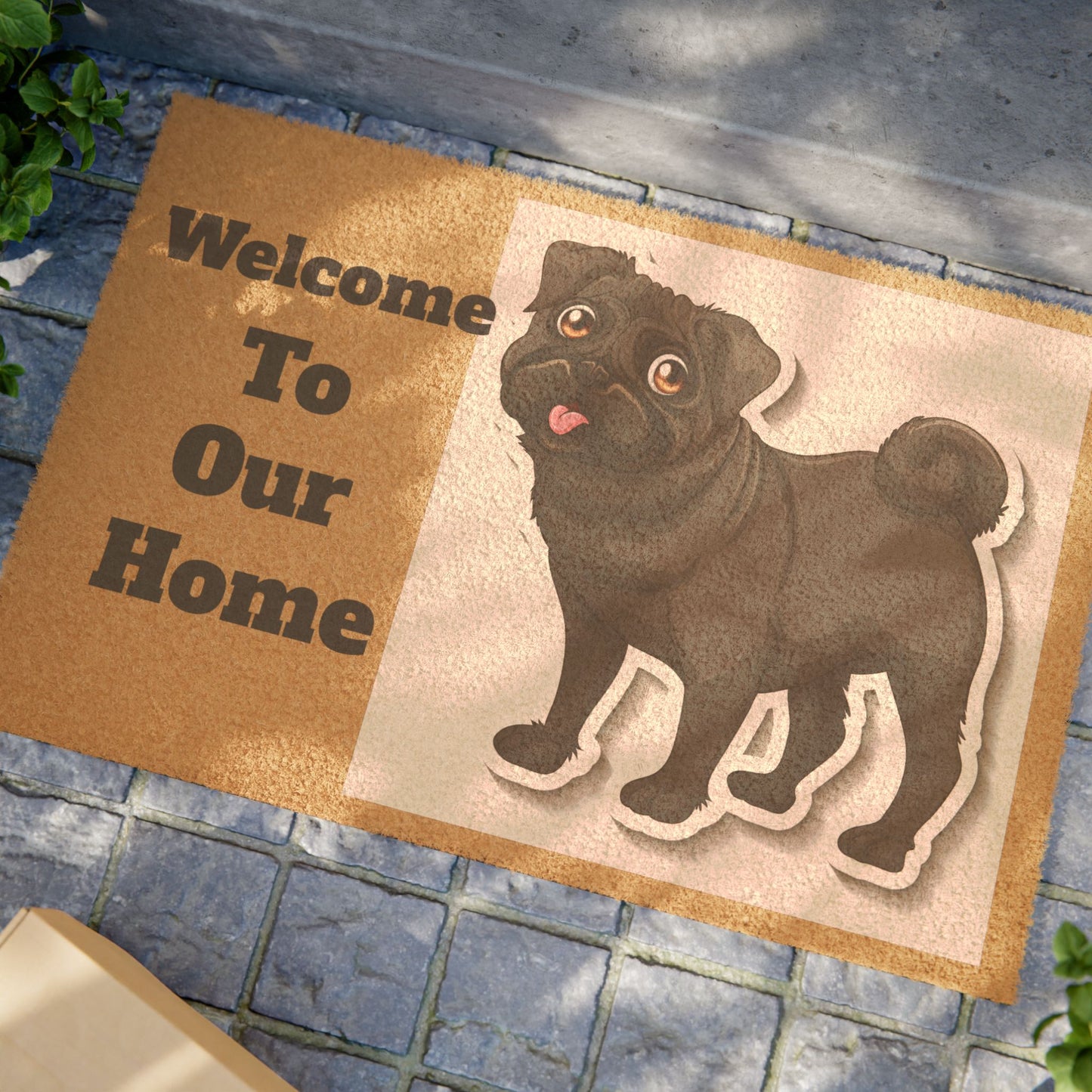 Cute Pug Welcome Doormat – Cozy Home Entryway Decor