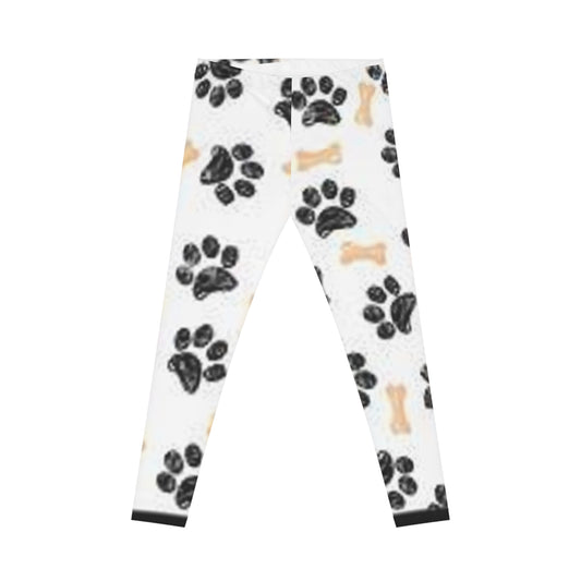 Cute Pet Paw Print Leggings for Women, Stylish Animal Lover Activewear, Comfy Workout Pants, Gift for Dog Moms, Fun Travel Leggings