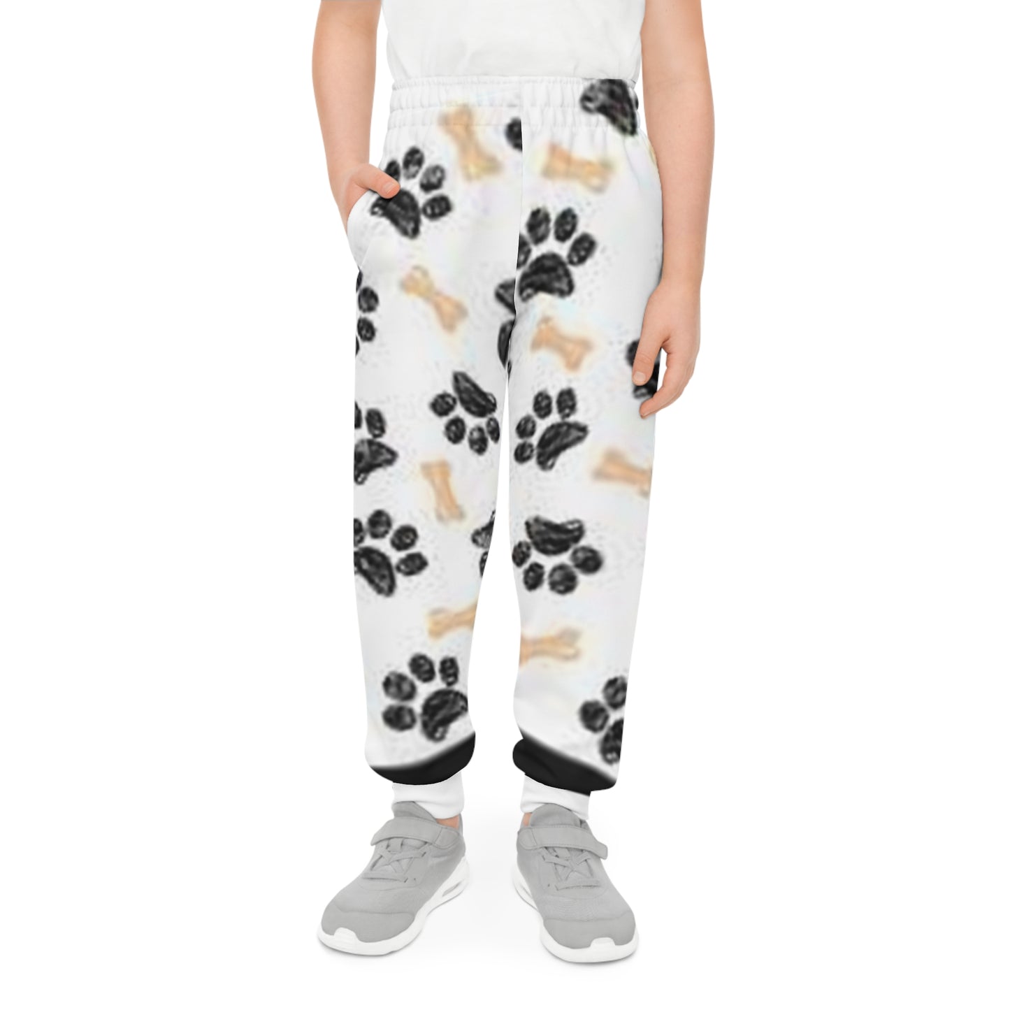 Youth Pet-Themed Joggers, Animal Lover's Joggers, Cozy Paw Print Pants for Kids, Dog Bone Pattern Sweatpants, Gift for Young Animal [...]