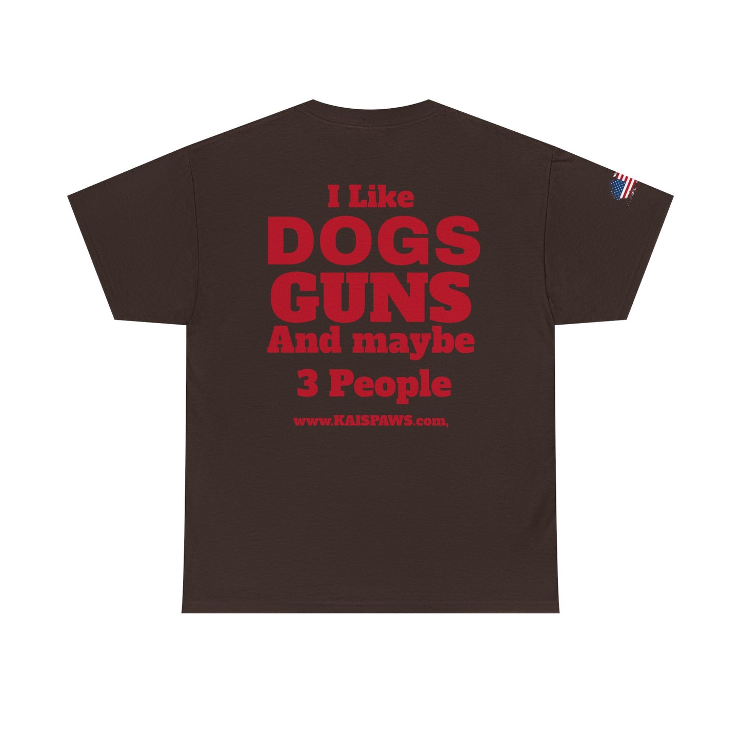 Men's Heavy Cotton Tee with Fun Dog & Gun Quote, Casual Daily Wear, Gift for Dog Lovers, Funny Tee, Comfortable Cotton Shirt