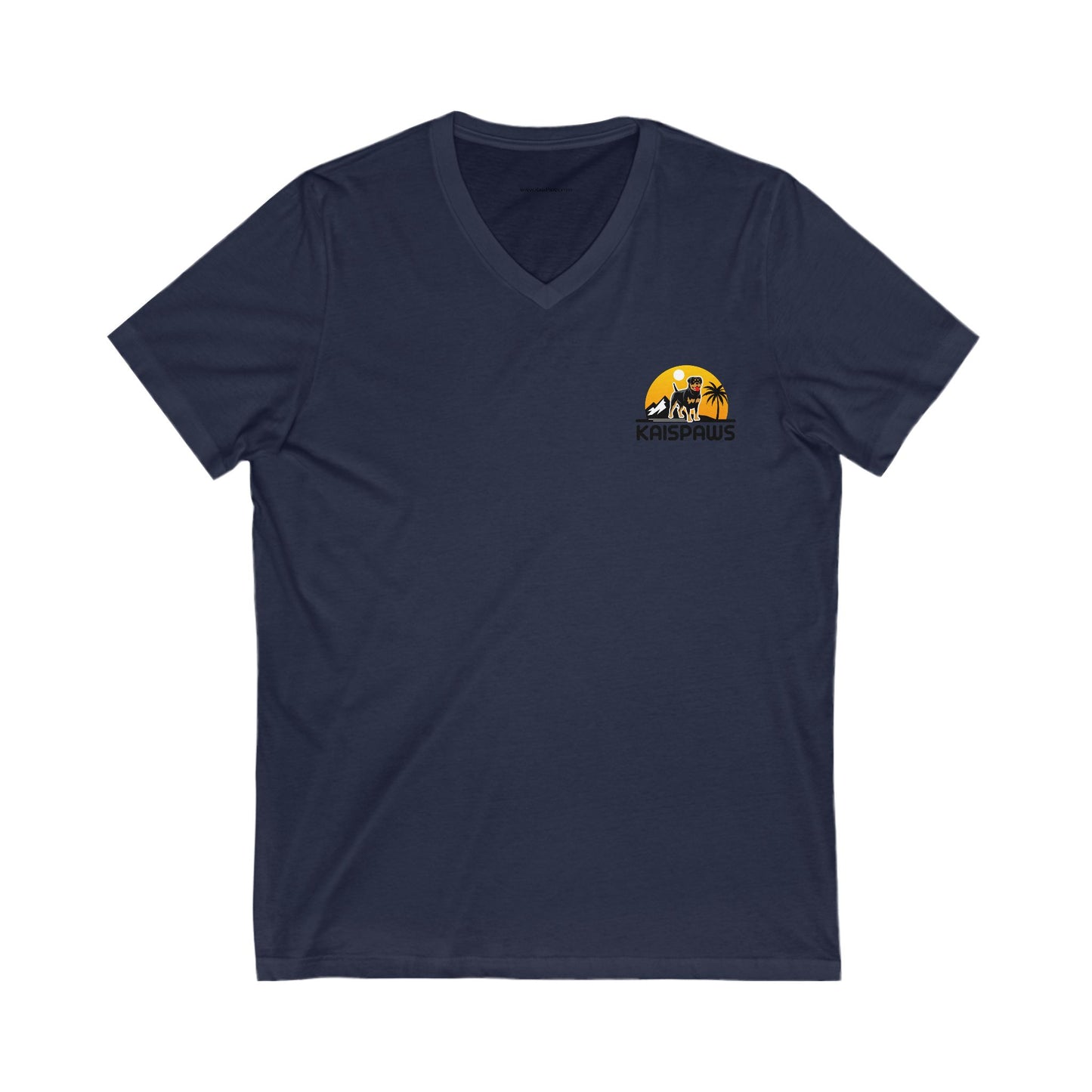 Ladies V-Neck Tee - 'My Shadow has 4 Paws' Pet Lover Shirt