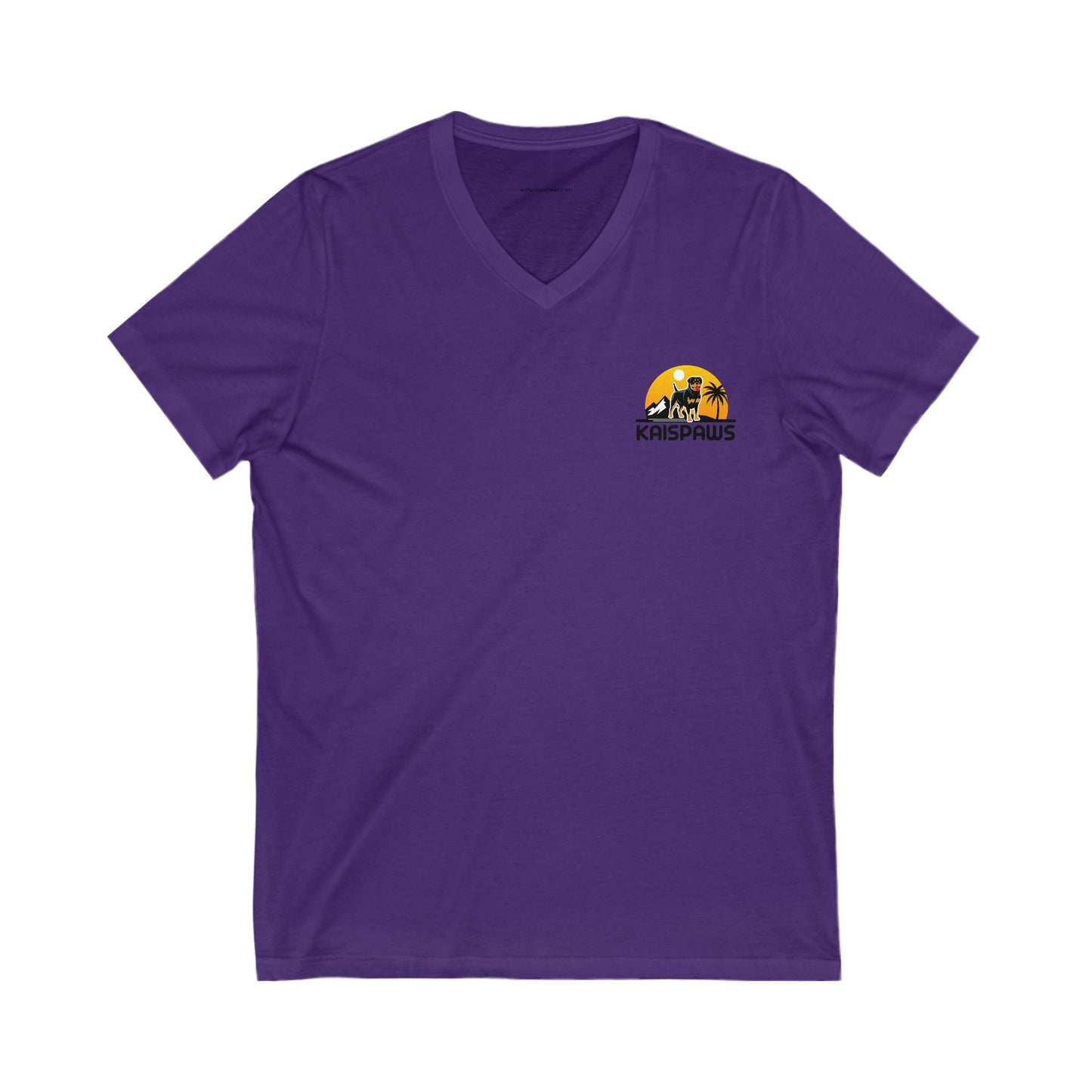 Ladies V-Neck Tee - 'My Shadow has 4 Paws' Pet Lover Shirt