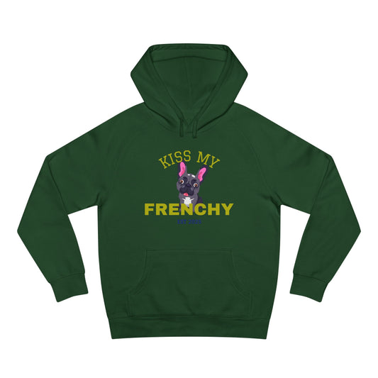 Kiss My Frenchy Hoodie |Women's Pet Lover Sweatshirt | Cute Gift for French Bulldog Owners,  Apparel, Cozy Hoodie