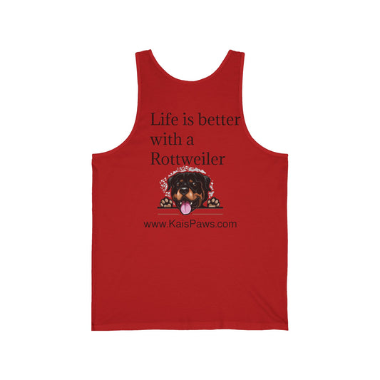Men's 'Life is better with a Rottweiler' & KaisPaws Tank Top
