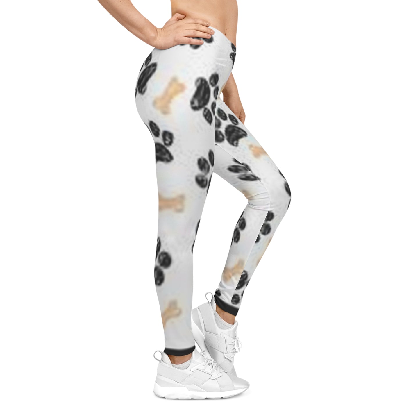 Cute Pet Paw Print Leggings for Women, Stylish Animal Lover Activewear, Comfy Workout Pants, Gift for Dog Moms, Fun Travel Leggings