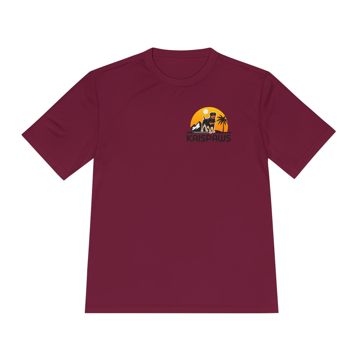 Caution Rottweiler May Lick You to Death Unisex Moisture Wicking Tee