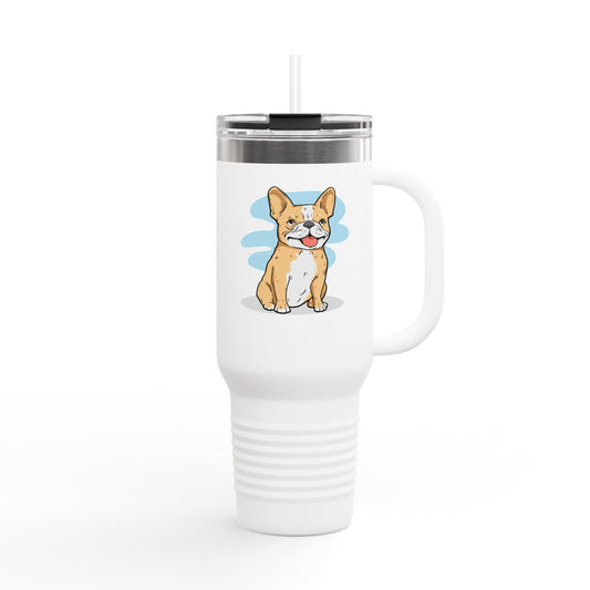 Cute French Bulldog Insulated Travel Mug - 40oz Pet Lover Drinkware