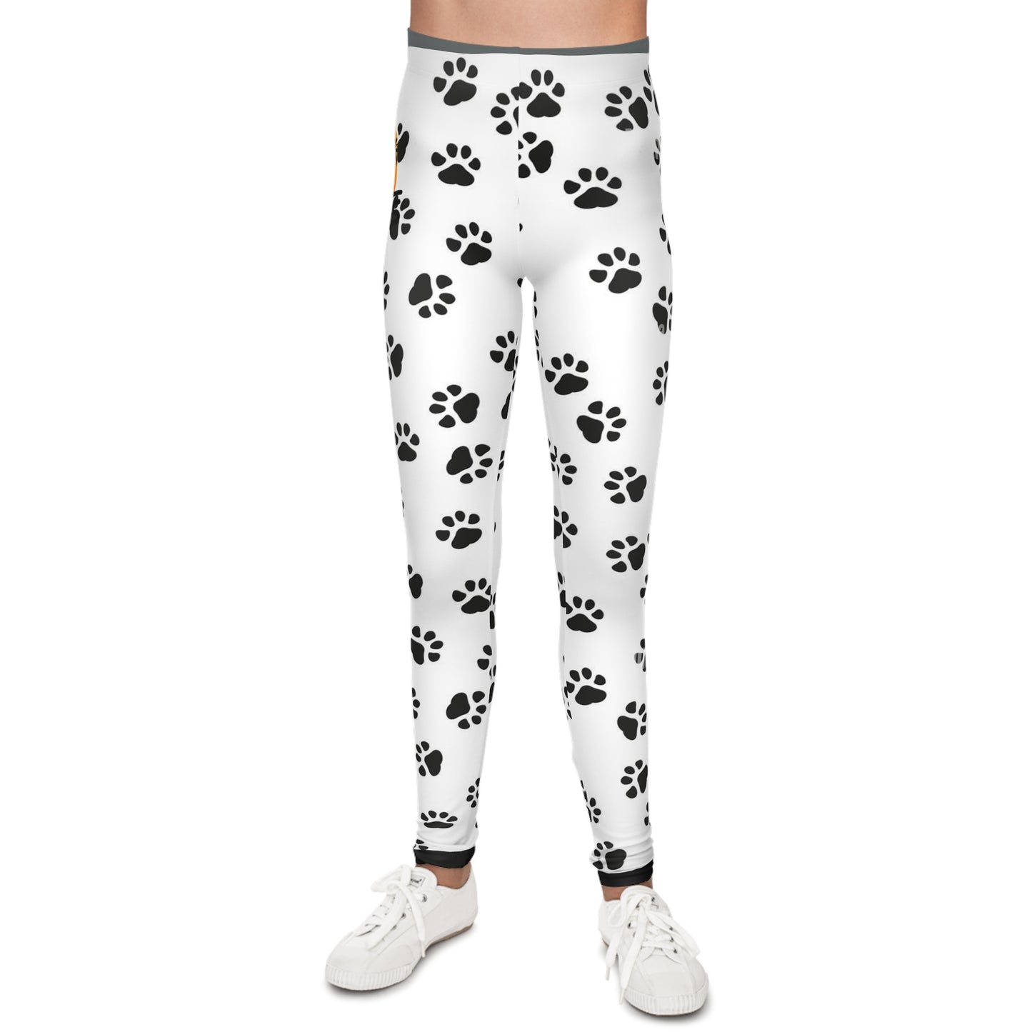 Fun Paw Print Youth Leggings - Ideal for Animal Lovers