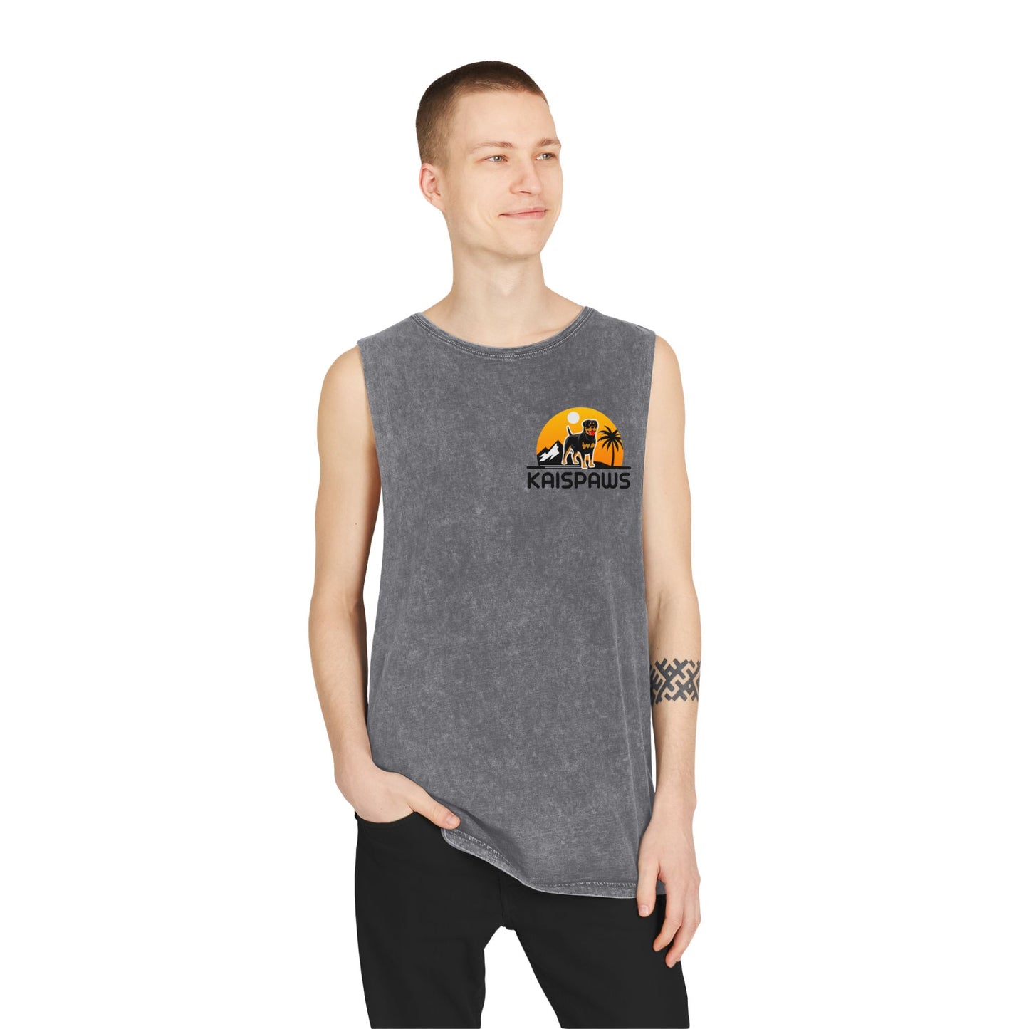 Men's & Ladies Stonewash Tank Top – 'KAISPAWS & RV' logo