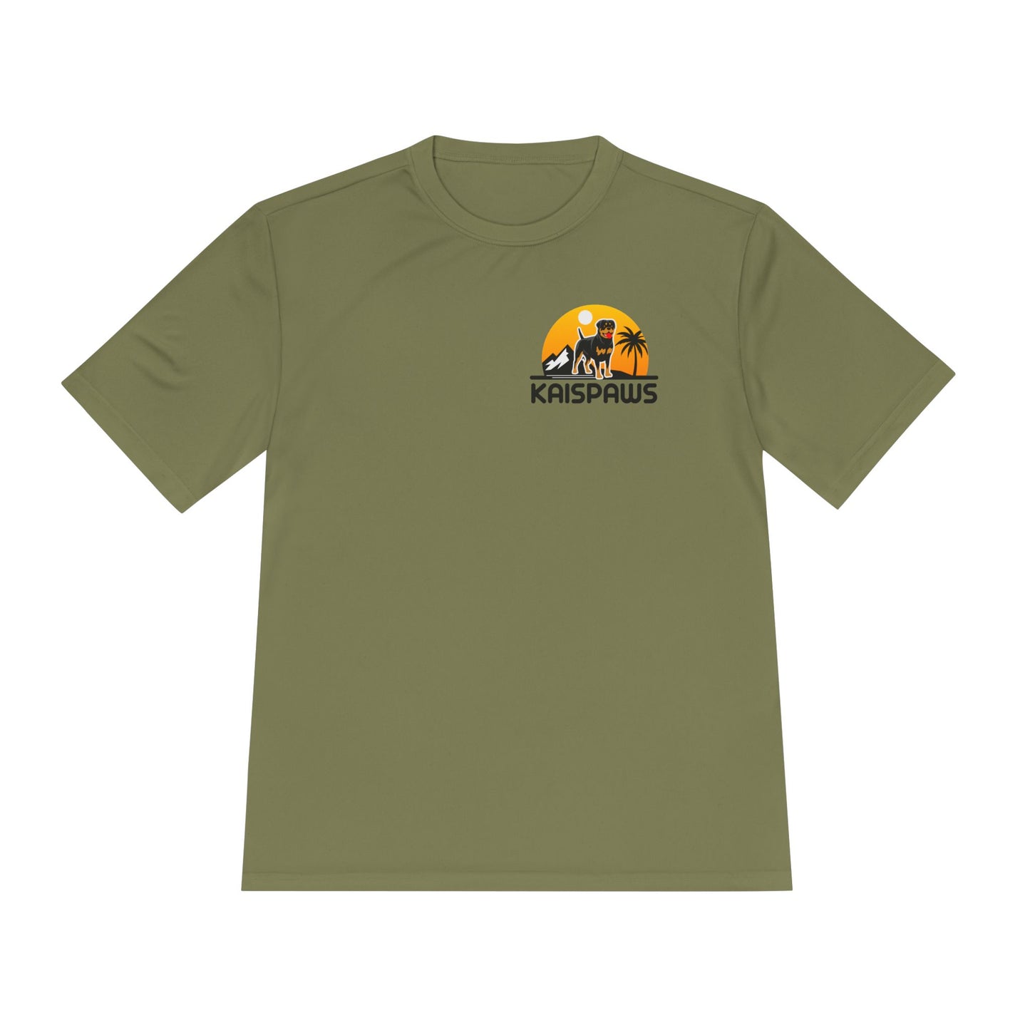 Caution Rottweiler May Lick You to Death Unisex Moisture Wicking Tee