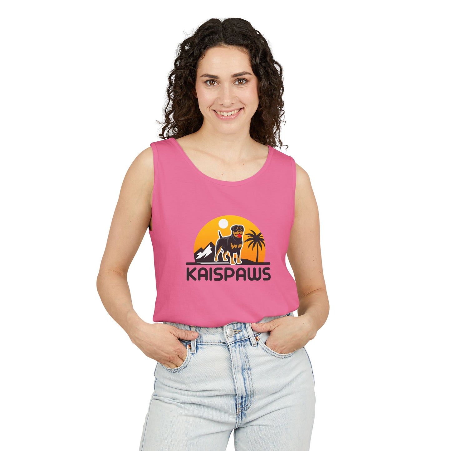 Ladies Tank Top - 'KaisPaws & Hand / Paw'
