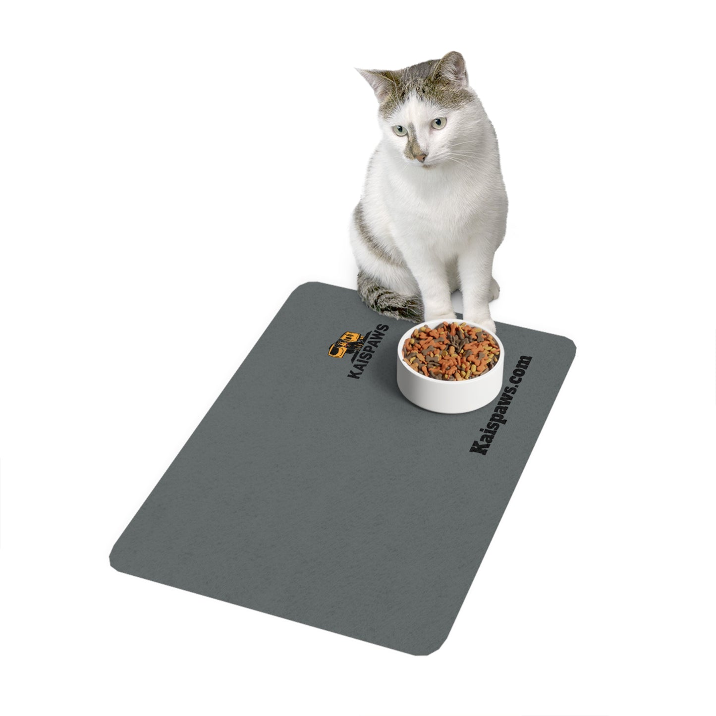 Stylish Pet Food Mat 12x18 - 'KaisPaws' Collection