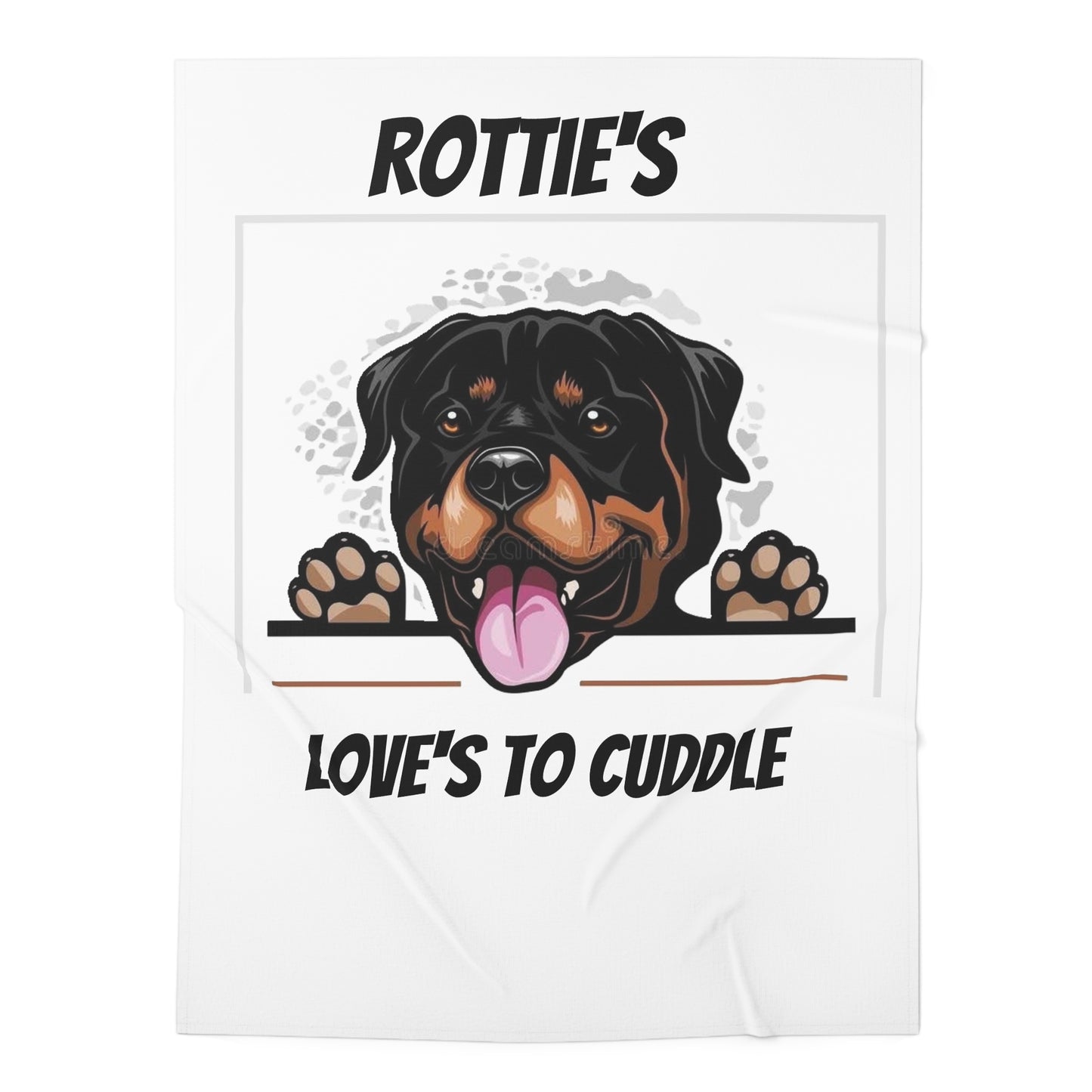Small  Blanket 'Rotties Love to Cuddle' - Perfect for Dog Lovers