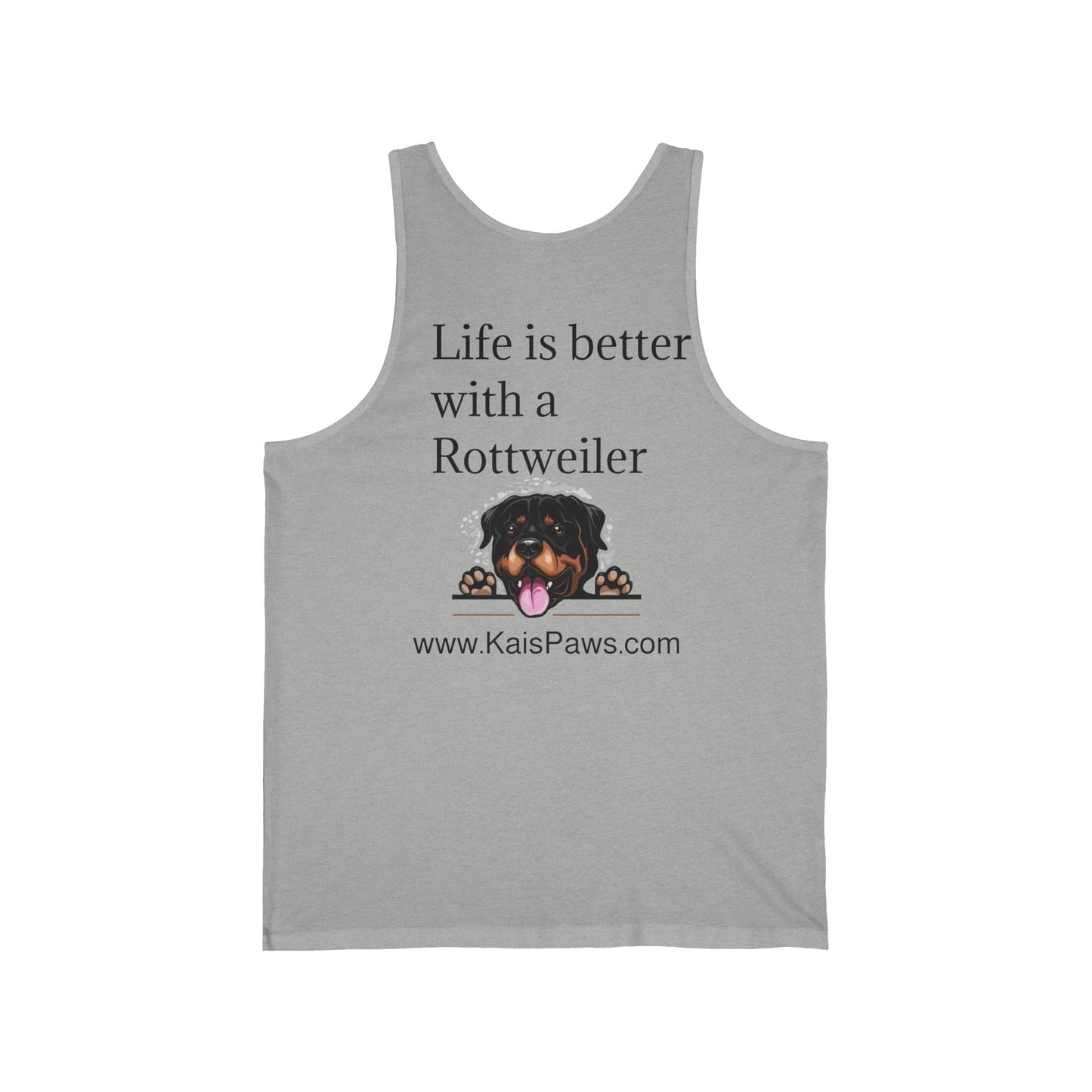 Men's 'Life is better with a Rottweiler' & KaisPaws Tank Top