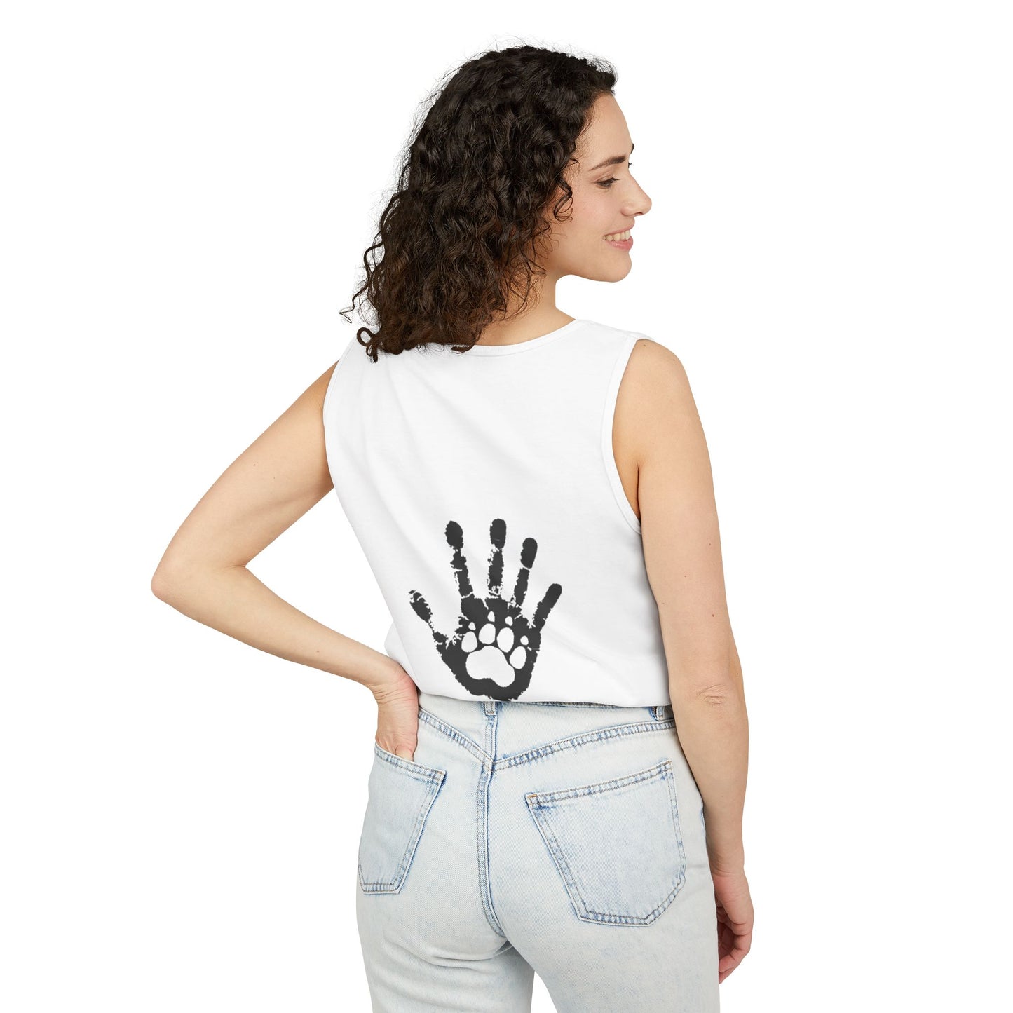 Ladies Tank Top - 'KaisPaws & Hand / Paw'